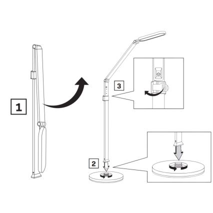 LED Димируем докосване лампион FERRARA LED/13W/230V 3000/4000/6000K бял