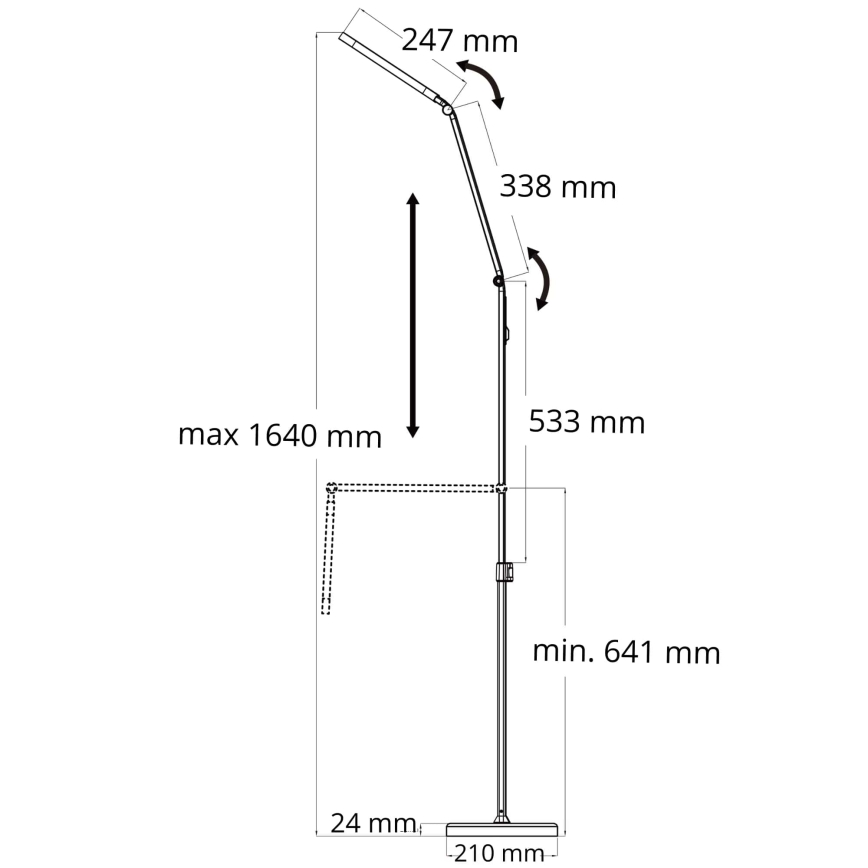 LED Димируем докосване лампион FERRARA LED/13W/230V 3000/4000/6000K черен