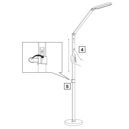 LED Димируем докосване лампион FERRARA LED/13W/230V 3000/4000/6000K черен