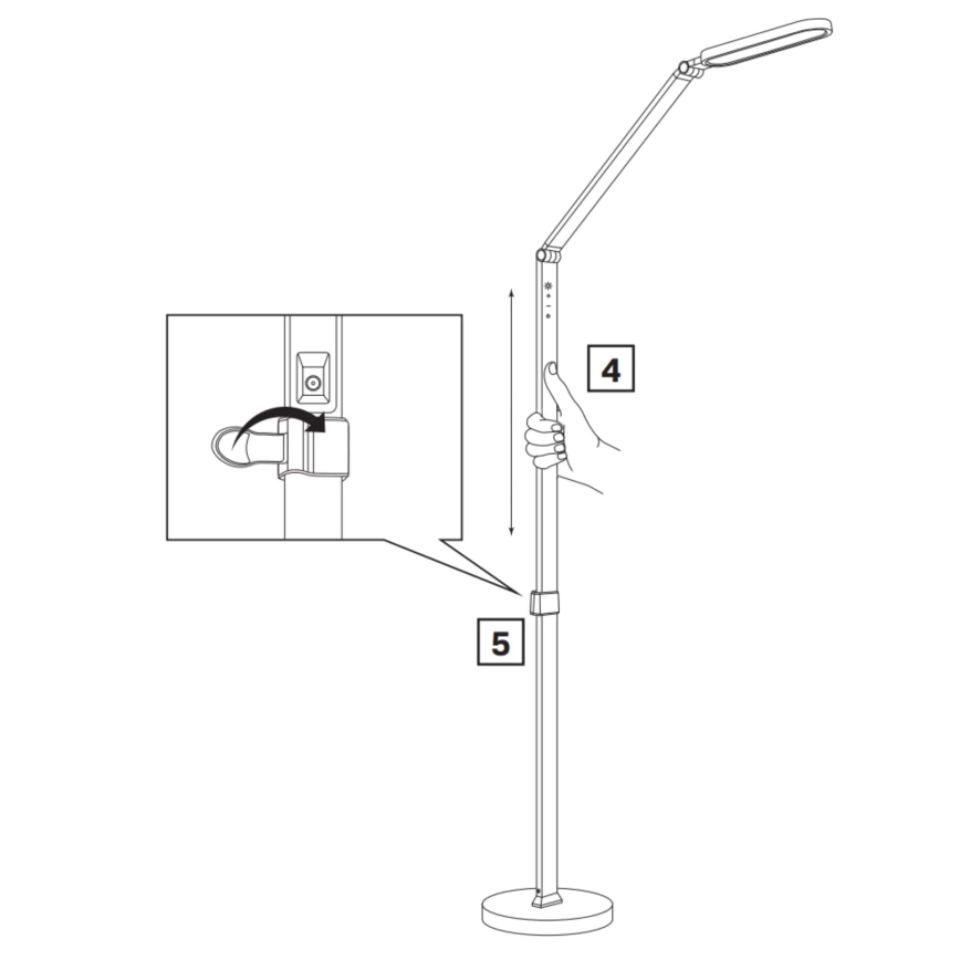 LED Димируем докосване лампион FERRARA LED/13W/230V 3000/4000/6000K черен