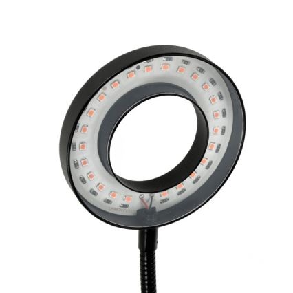 LED Димируем гъвкав настолна лампа с щипка за отглеждане на растения VITARO 2xLED/4W/230V черен