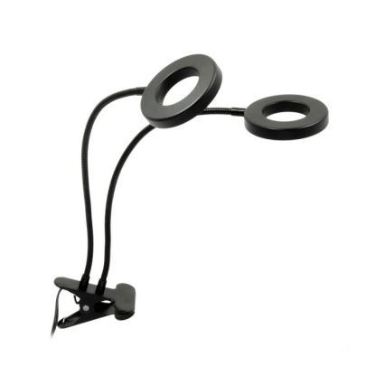 LED Димируем гъвкав настолна лампа с щипка за отглеждане на растения VITARO 2xLED/4W/230V черен