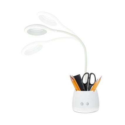LED Димируем гъвкав акумулаторен настолна лампа LUSIA LED/5W/5V 3000/4000K 1200 mAh бял