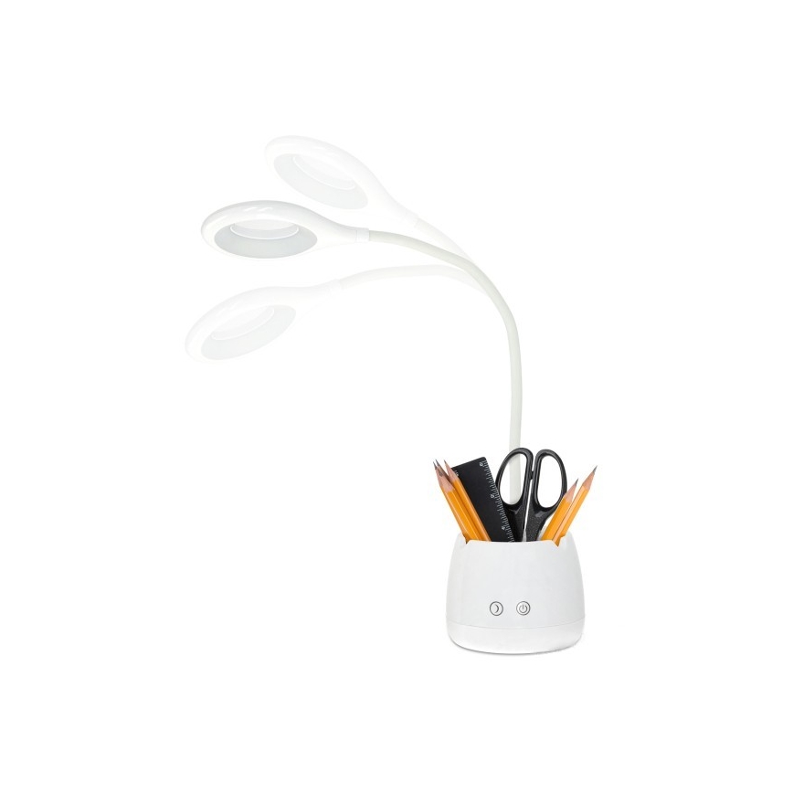 LED Димируем гъвкав акумулаторен настолна лампа LUSIA LED/5W/5V 3000/4000K 1200 mAh бял