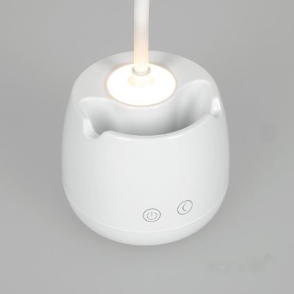 LED Димируем гъвкав акумулаторен настолна лампа LUSIA LED/5W/5V 3000/4000K 1200 mAh бял