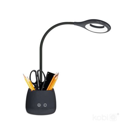 LED Димируем гъвкав акумулаторен настолна лампа LUSIA LED/5W/5V 3000/4000K 1200 mAh черен