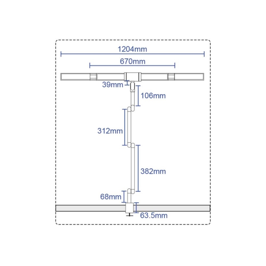 LED Димируем докосване гъвкав настолна лампа POINTIQ LED/36W/230V 3000-6500K CRI 92 черен