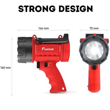 LED Димируем индустриален фенер LED/5W/3xC IP67