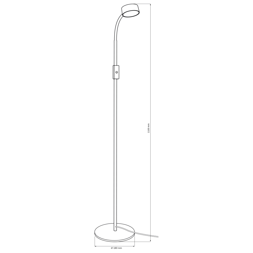 LED Димируем сензорен лампион BRUNO LED/3W/230V 3000/4000/6500K черен