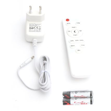 LED Димируем лампион LED/9W/230V 3000-6500K бял + дистанционно управление