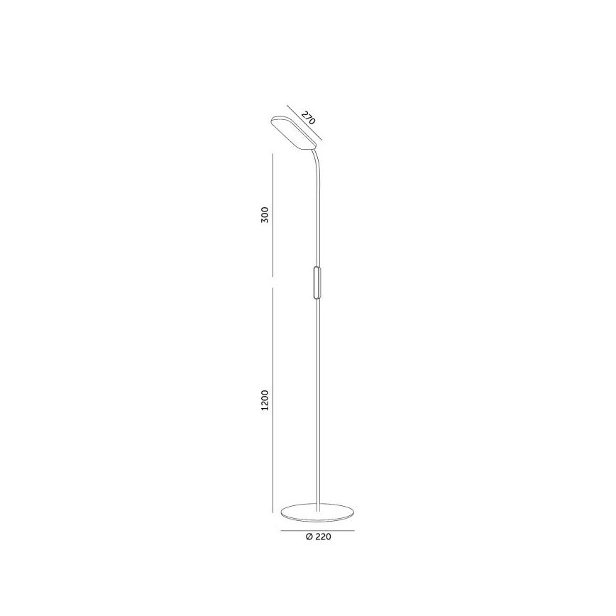 LED Димируем лампион TEILO LED/10W/230V 3000/4000/6500K черен + дистанционно управление