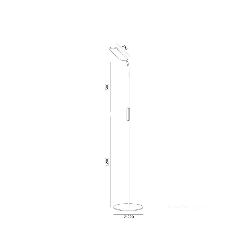 LED Димируем лампион TEILO LED/10W/230V 3000/4000/6500K черен + дистанционно управление