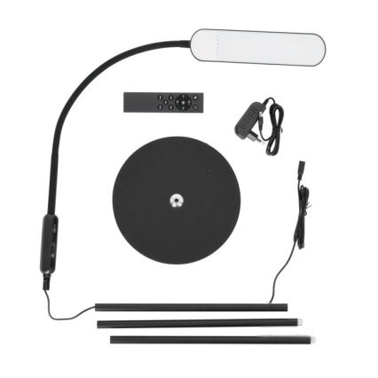 LED Димируем лампион TEILO LED/10W/230V 3000/4000/6500K черен + дистанционно управление