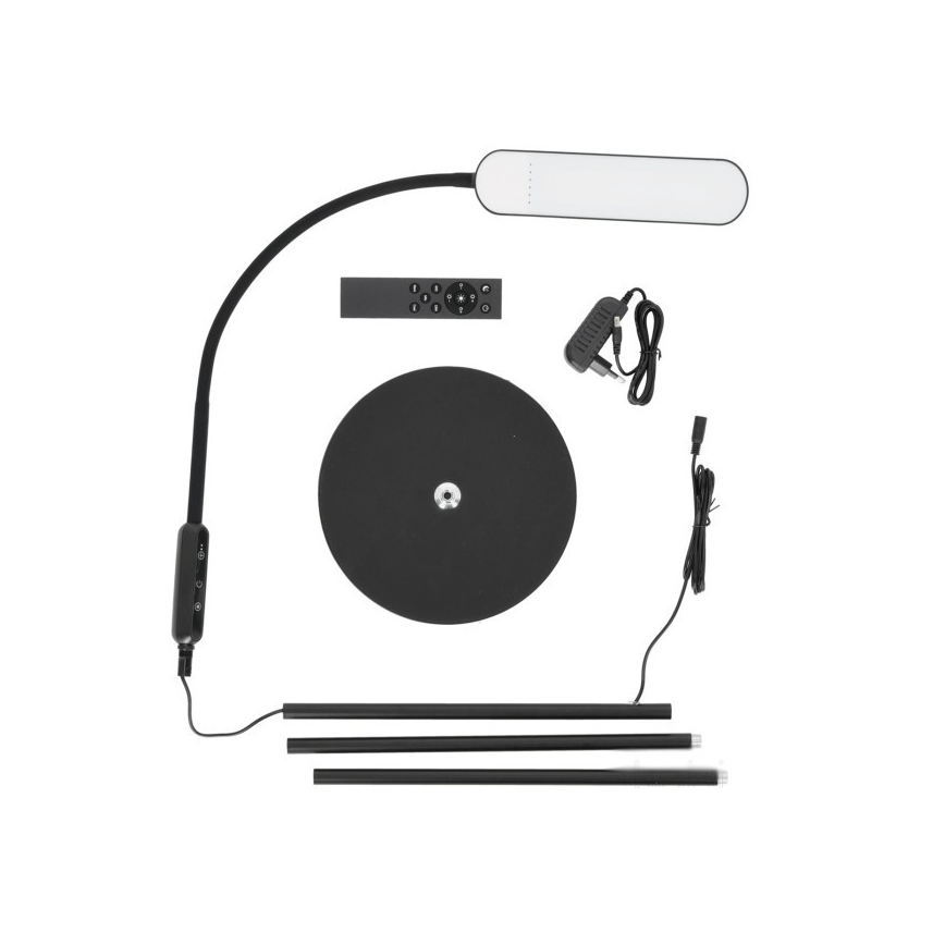 LED Димируем лампион TEILO LED/10W/230V 3000/4000/6500K черен + дистанционно управление