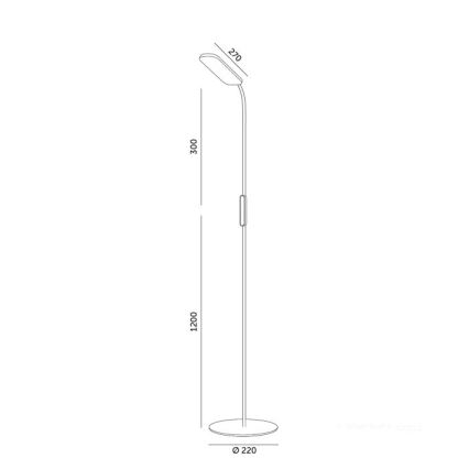 LED Димируем лампион TEILO LED/10W/230V 3000/4000/6500K черен + дистанционно управление