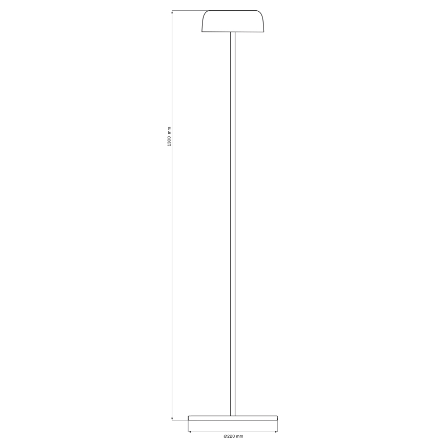 LED Димируем сензорен екстериорен лампион TRYPOLIS LED/2W/5V USB 1800 mAh IP44 черен