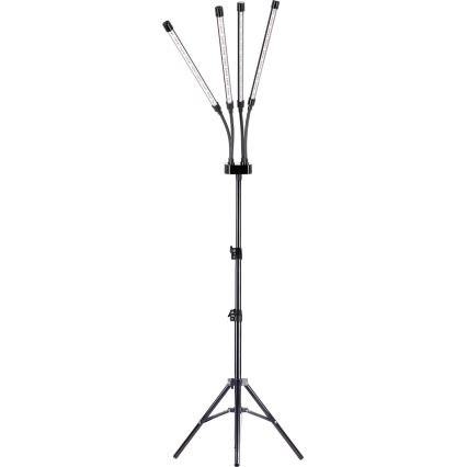 LED Димируем гъвкав лампион за отглеждане на растения VITARO 4xLED/7,5W/230V черен