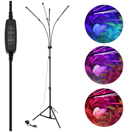 LED Димируем гъвкав лампион за отглеждане на растения VITARO 4xLED/7,5W/230V черен