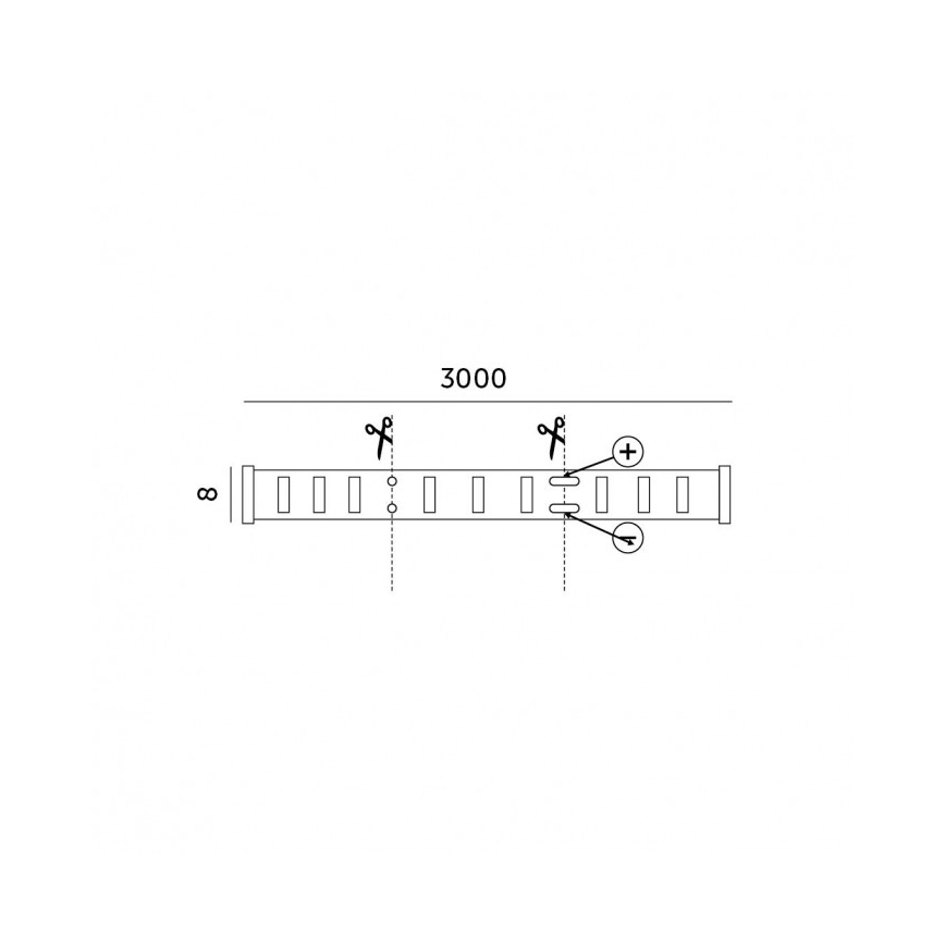LED регулируема лента LED/25W/230V 3м 4000K