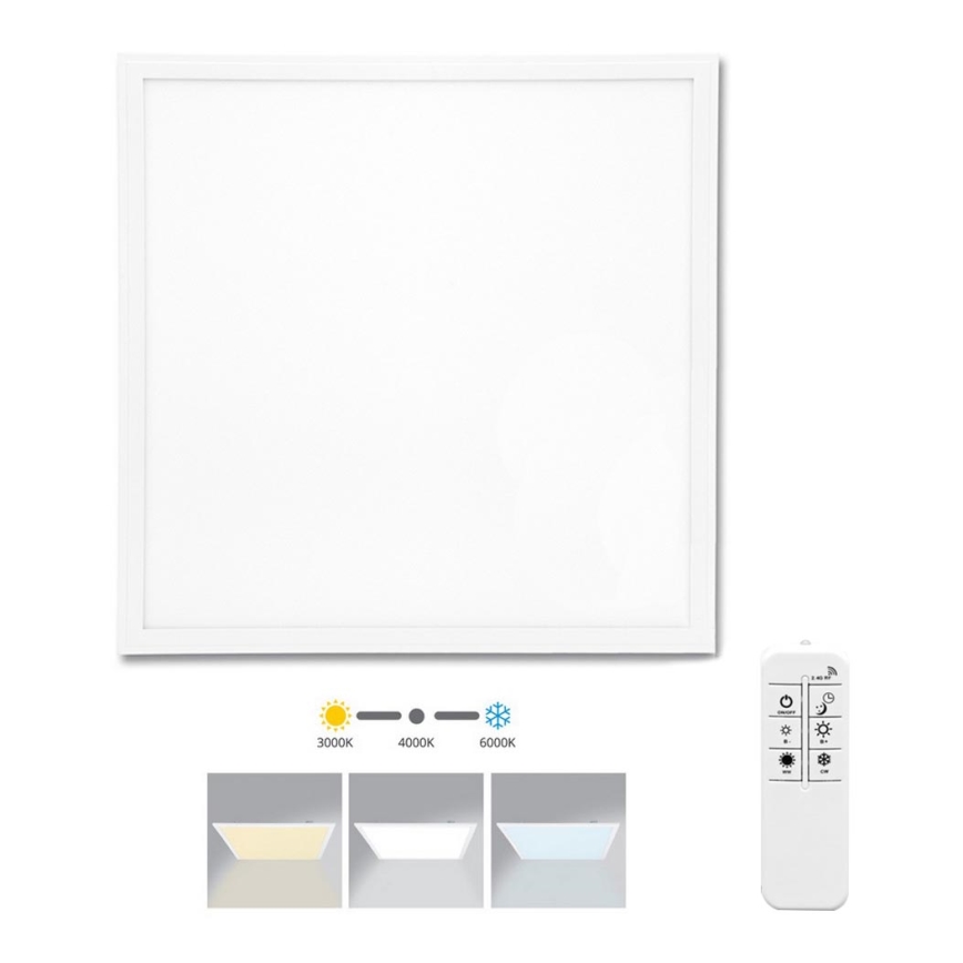 LED Димируем панел за вграждане ZEUS LED/40W/230V 3000-6000K + дистанционно