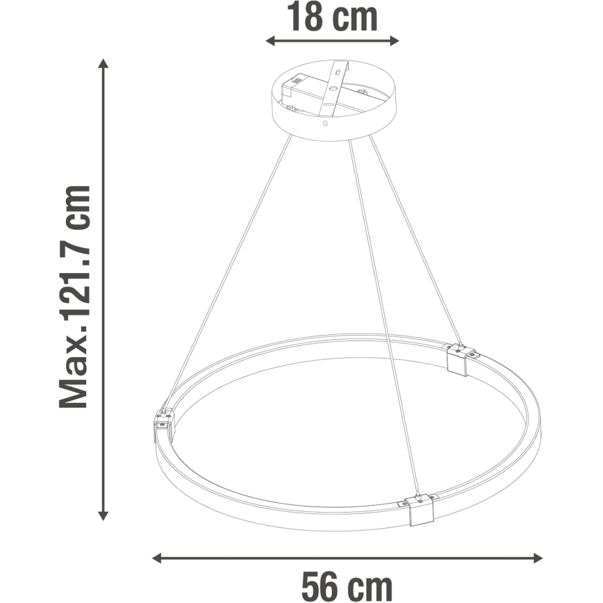 LED Димируем пендел CASSINI LED/33W/230V 2700-6500K + дистанционно управление