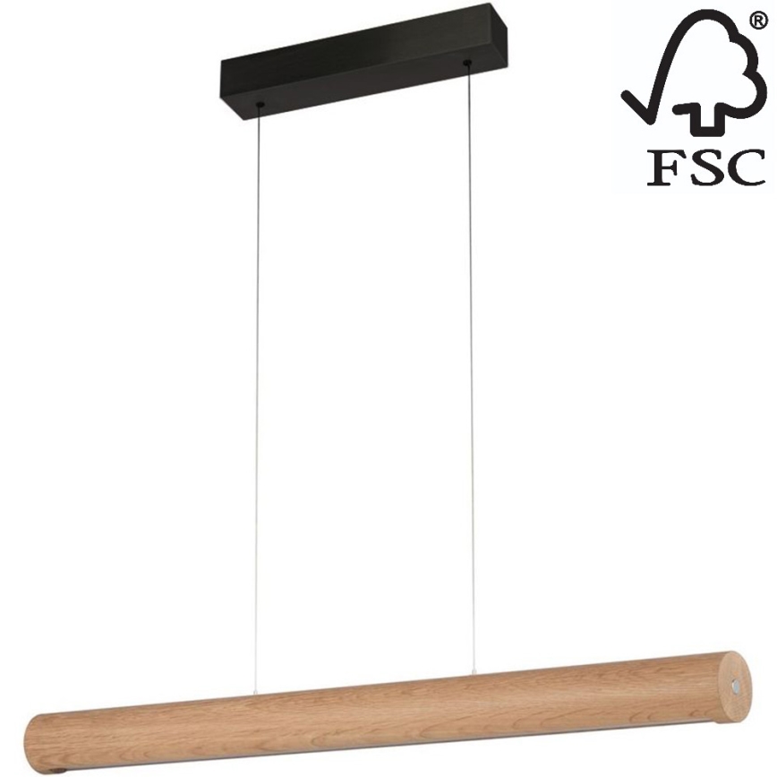 LED Димируем пендел CONOR LED/34,5W/230V дъб – FSC сертифицирано