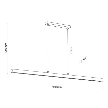 LED Димируем пендел GIACINTO LED/30W/230V