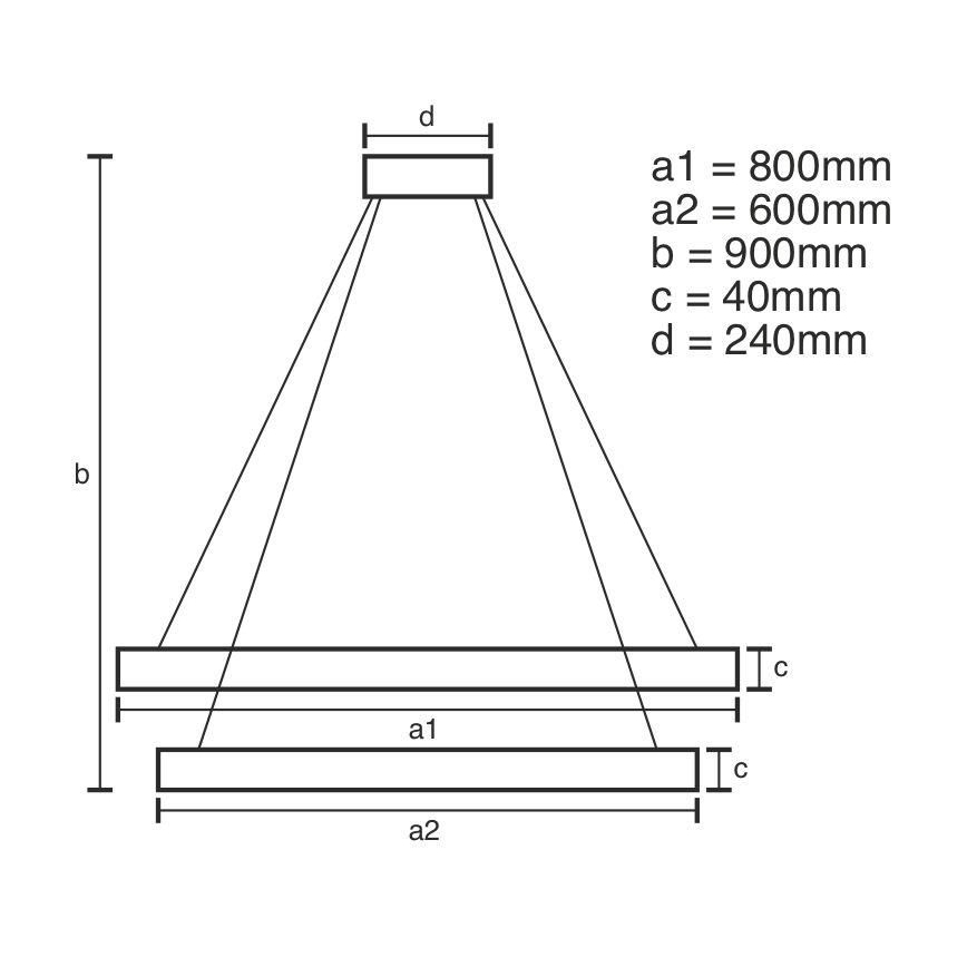 LED Димируем пендел LED/100W/230V 3000-6500K Ø 80 см + дистанционно управление