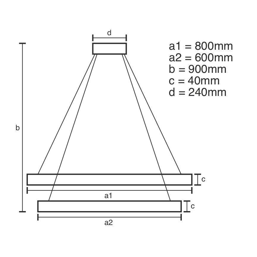 LED Димируем пендел LED/100W/230V 3000-6500K + дистанционно управление