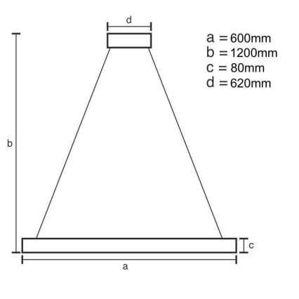 LED Димируем пендел LED/100W/230V 3000-6500K + дистанционно управление