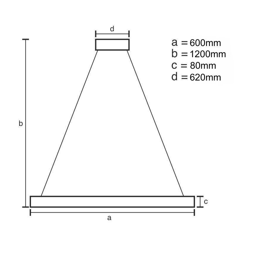 LED Димируем пендел LED/100W/230V 3000-6500K + дистанционно управление