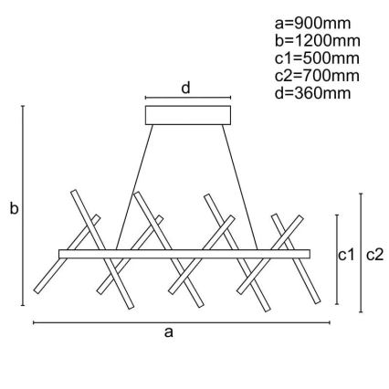 LED Димируем пендел LED/100W/230V 3000-6500K + дистанционно управление