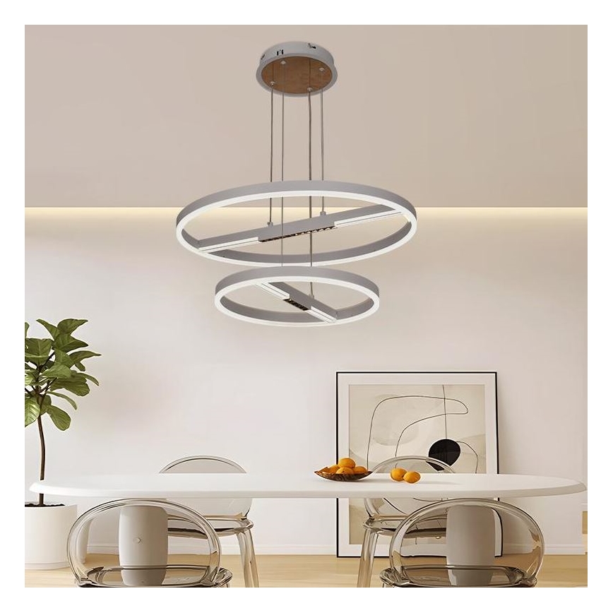 LED Димируем пендел LED/100W/230V 3000-6500K Ø 60 см + дистанционно управление