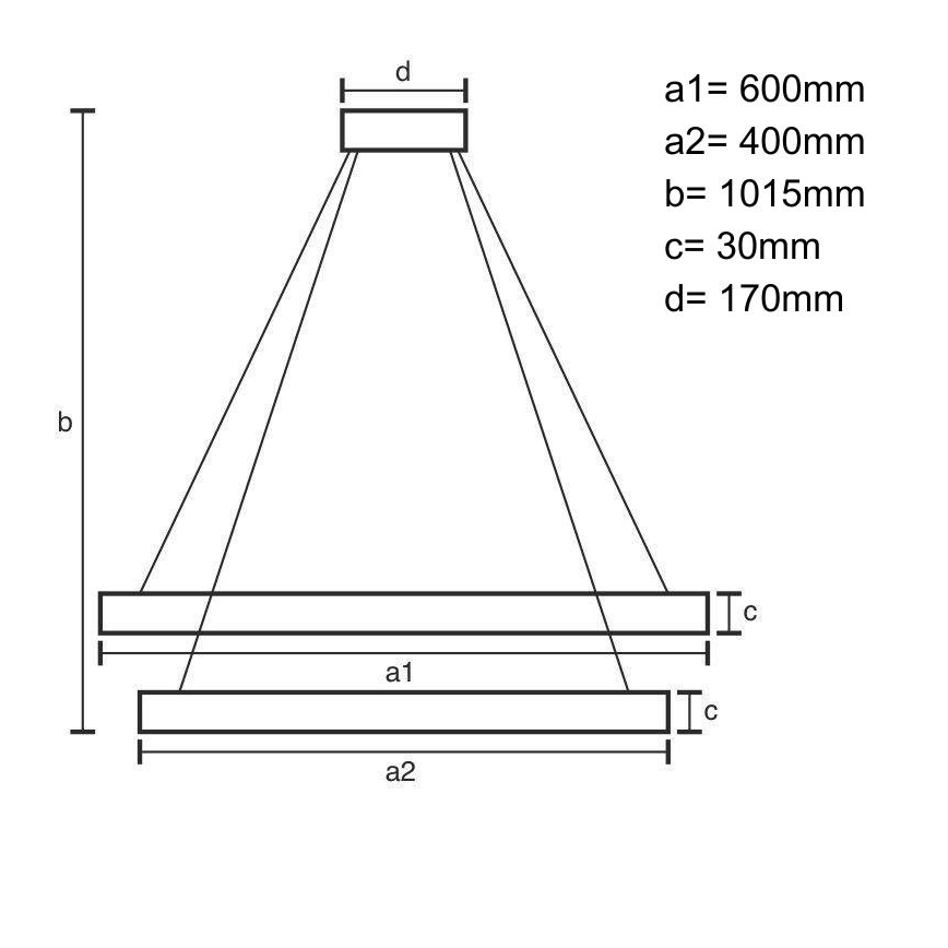 LED Димируем пендел LED/100W/230V 3000-6500K + дистанционно управление