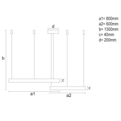 LED Димируем пендел LED/100W/230V 3000-6500K + дистанционно управление