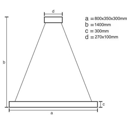 LED Димируем кристален полилей на връв LED/100W/230V 3000-6500K златист + дистанционно управление
