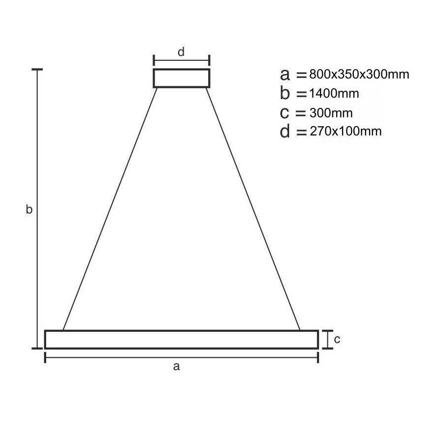 LED Димируем кристален полилей на връв LED/100W/230V 3000-6500K златист + дистанционно управление