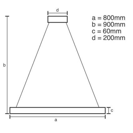 LED Димируем пендел LED/110W/230V 3000-6500K + дистанционно управление