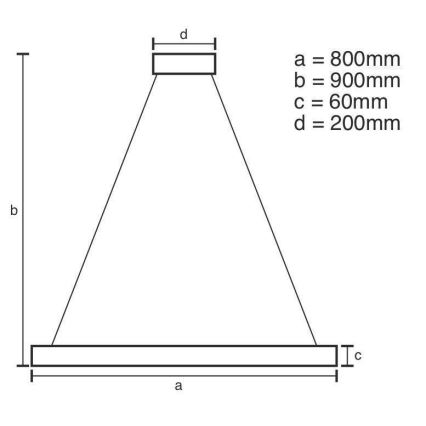 LED Димируем пендел LED/110W/230V 3000-6500K + дистанционно управление