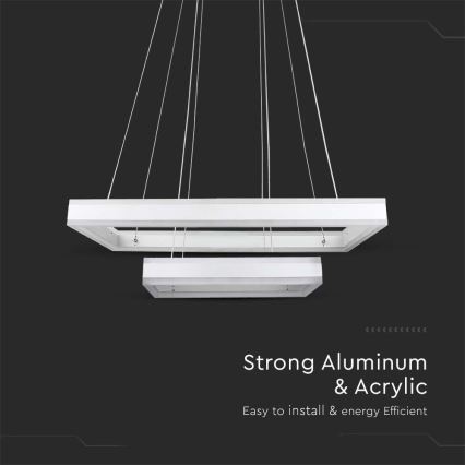 LED Димируем пендел LED/113W/230V 3000K бял