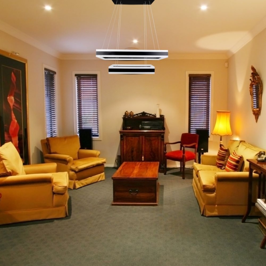 LED Димируем пендел LED/113W/230V 3000K черен