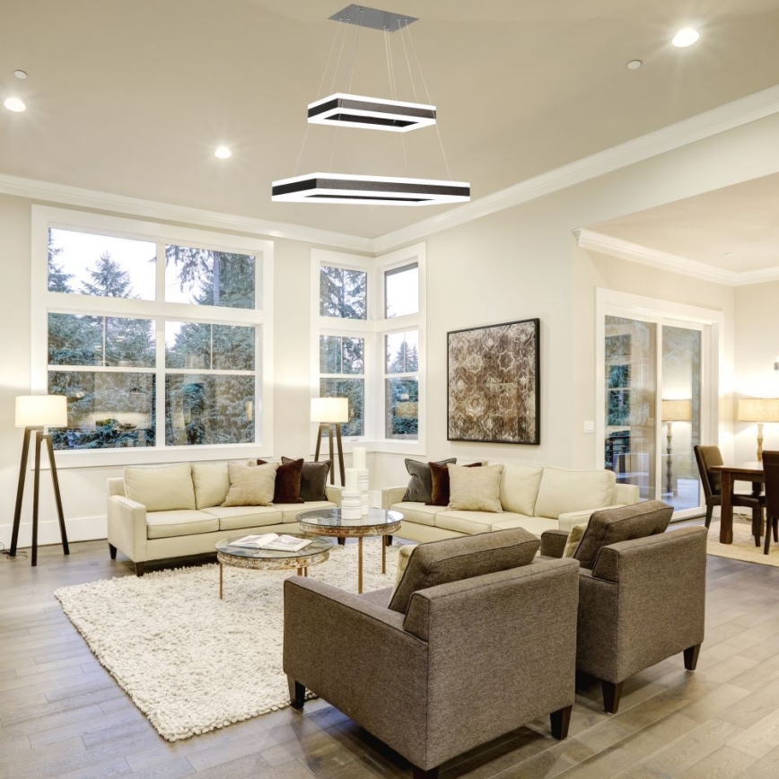 LED Димируем пендел LED/113W/230V 3000K кафяв