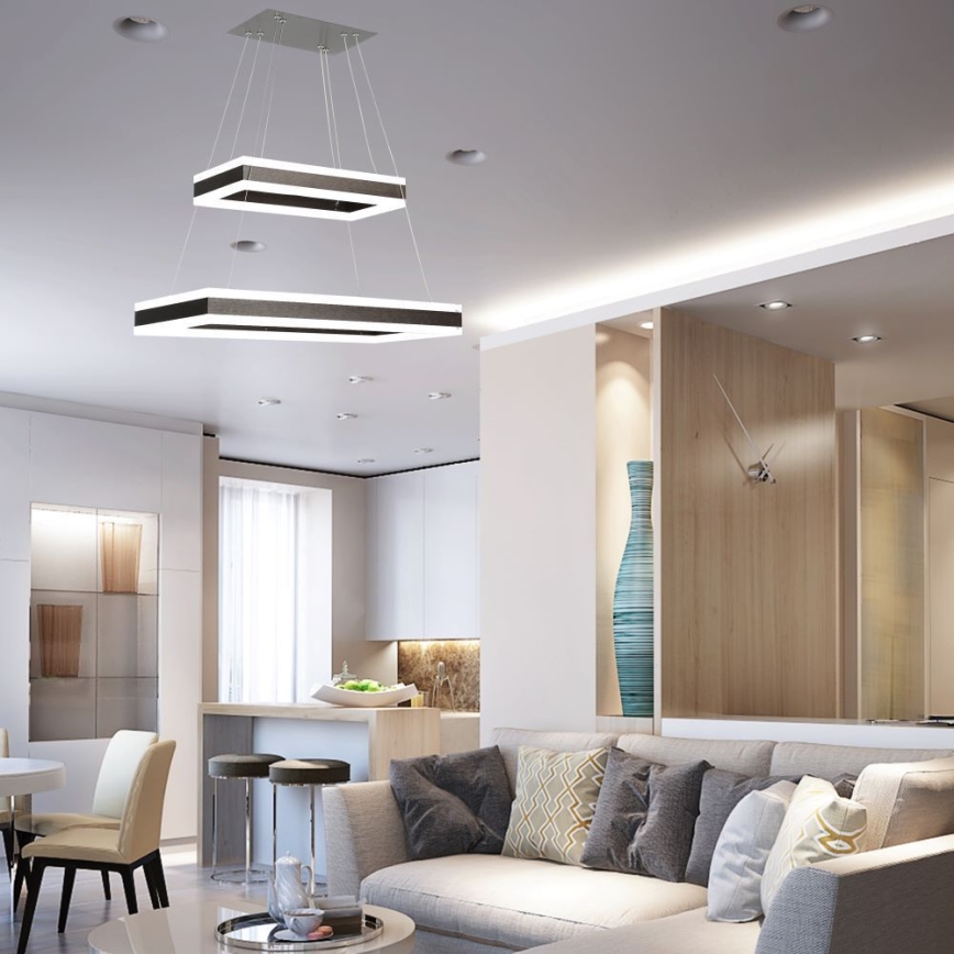 LED Димируем пендел LED/113W/230V 3000K кафяв