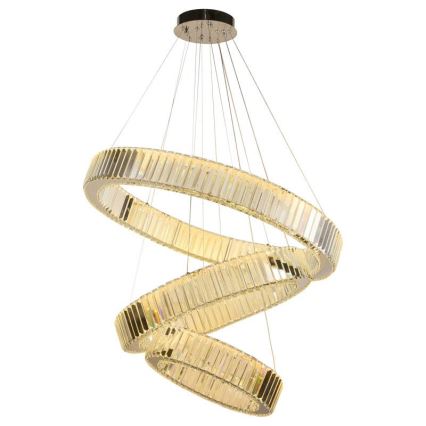 LED Димируем кристален полилей на нишка LED/115W/230V 3000-6500K лъскав хром + дистанционно управление