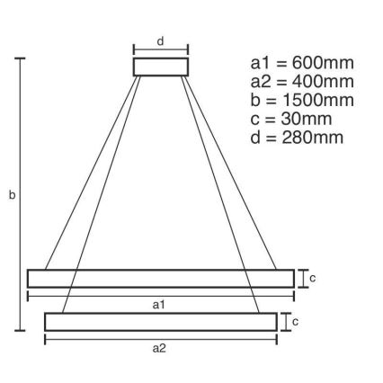 LED Димируем кристален полилей на връв LED/115W/230V 3000-6500K сребрист + дистанционно управление