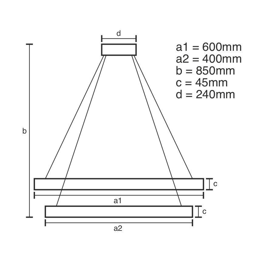 LED Димируем пендел LED/120W/230V 3000-6500K + дистанционно управление