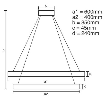 LED Димируем пендел LED/120W/230V 3000-6500K + дистанционно управление