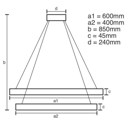 LED Димируем пендел LED/120W/230V 3000-6500K + дистанционно управление