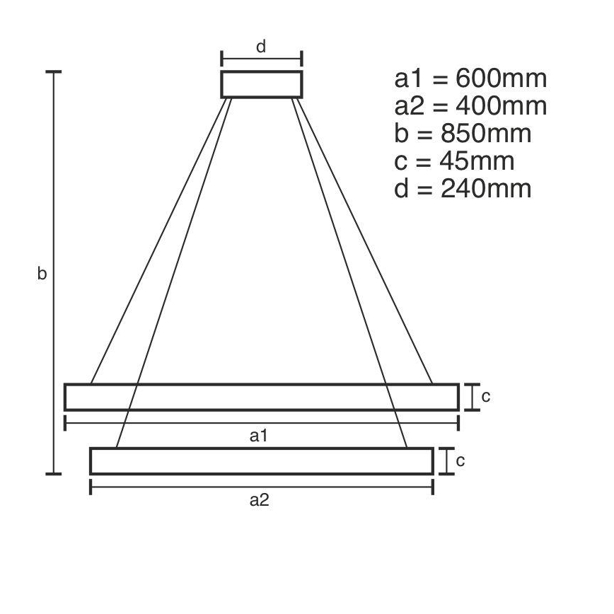 LED Димируем пендел LED/120W/230V 3000-6500K + дистанционно управление