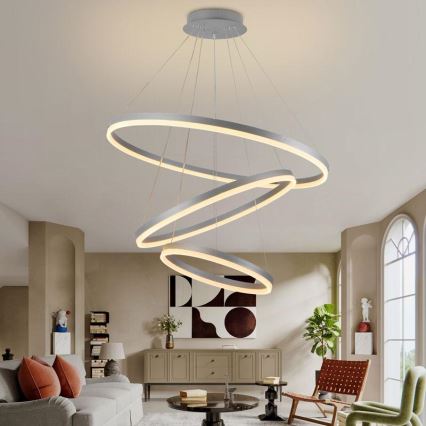 LED Димируем пендел LED/125W/230V 3000-6500K Ø 80 см + дистанционно управление